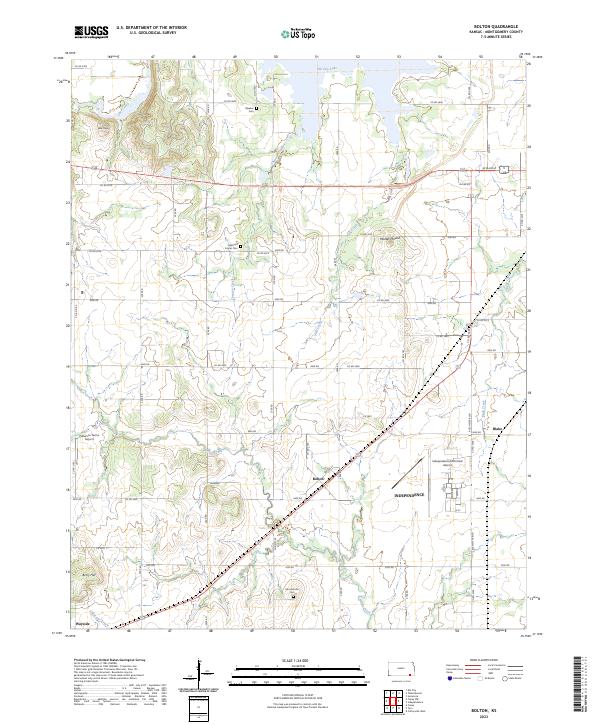 US Topo 7.5-minute map for Bolton KS