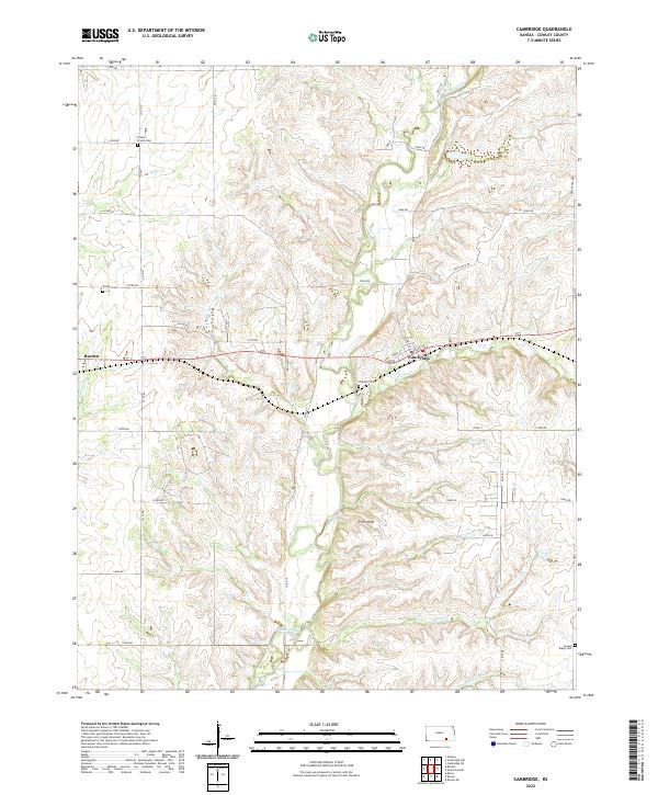 US Topo 7.5-minute map for Cambridge KS