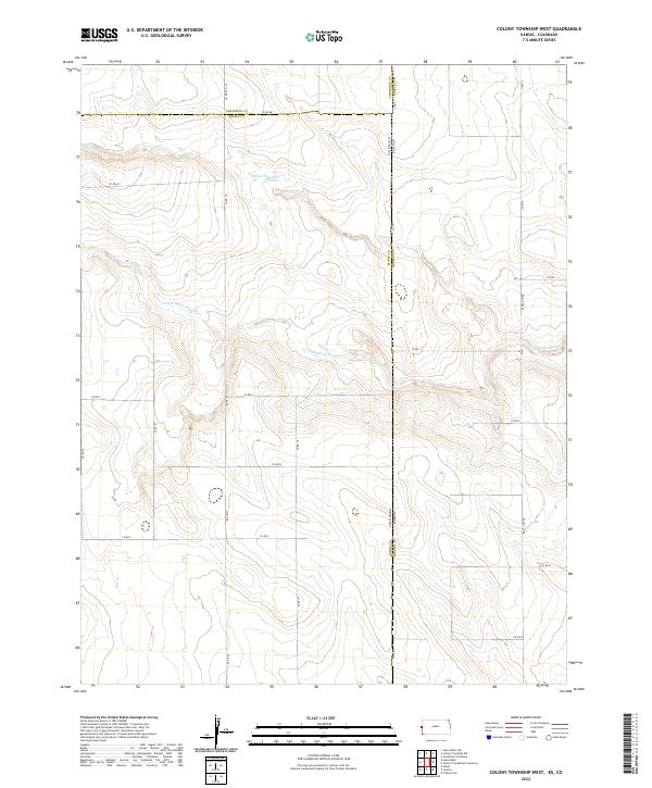 US Topo 7.5-minute map for Colony Township West KSCO