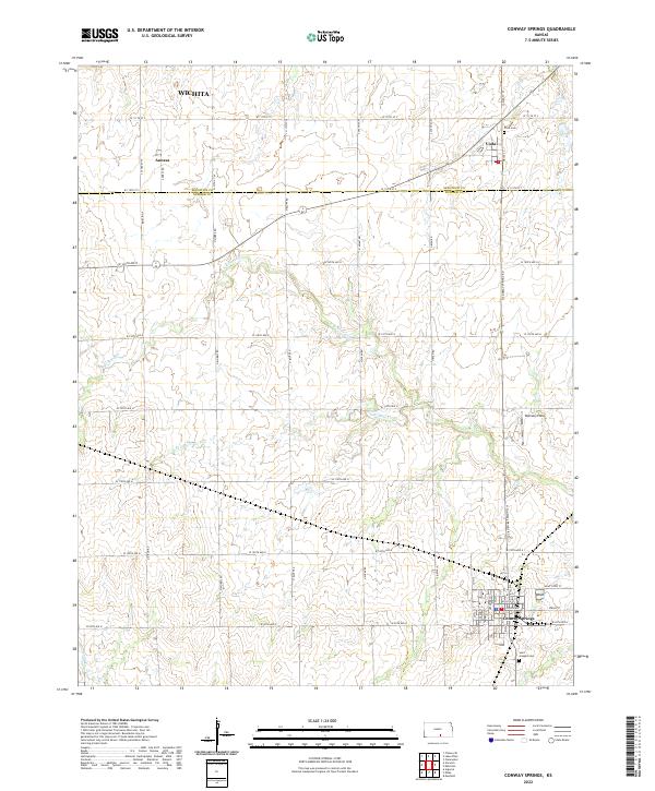 US Topo 7.5-minute map for Conway Springs KS