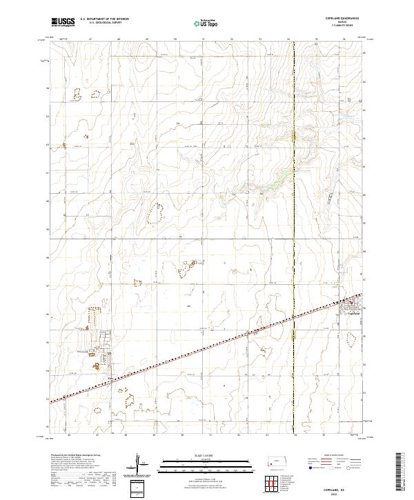 US Topo 7.5-minute map for Copeland KS