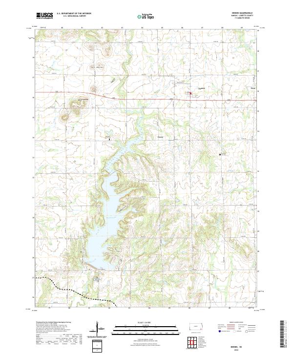 US Topo 7.5-minute map for Dennis KS