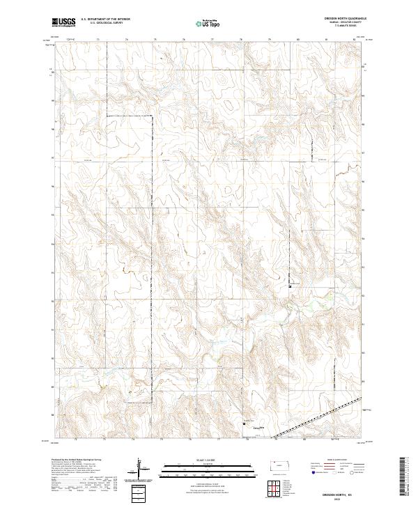 US Topo 7.5-minute map for Dresden North KS
