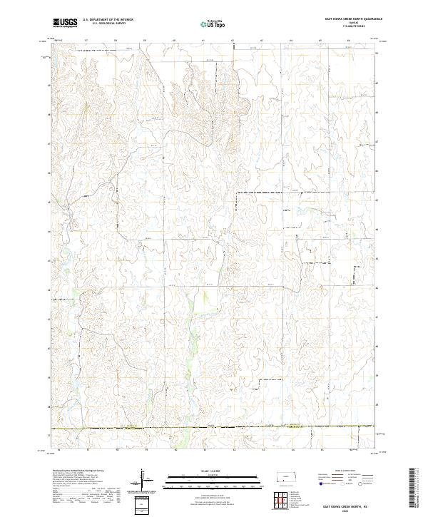 US Topo 7.5-minute map for East Kiowa Creek North KS