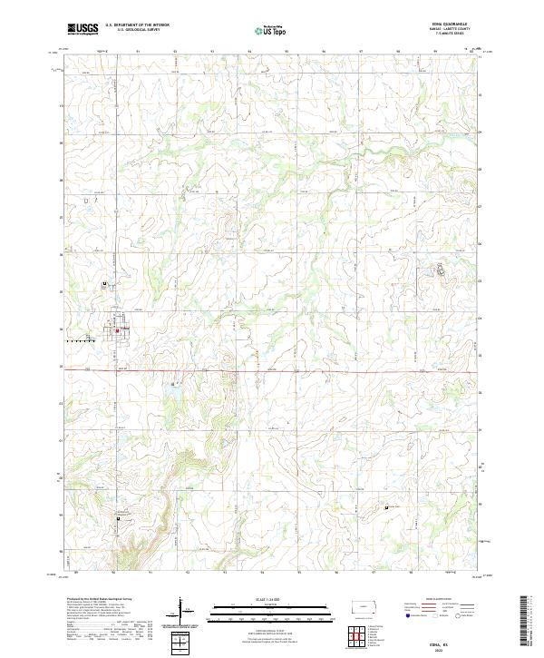 US Topo 7.5-minute map for Edna KS – American Map Store