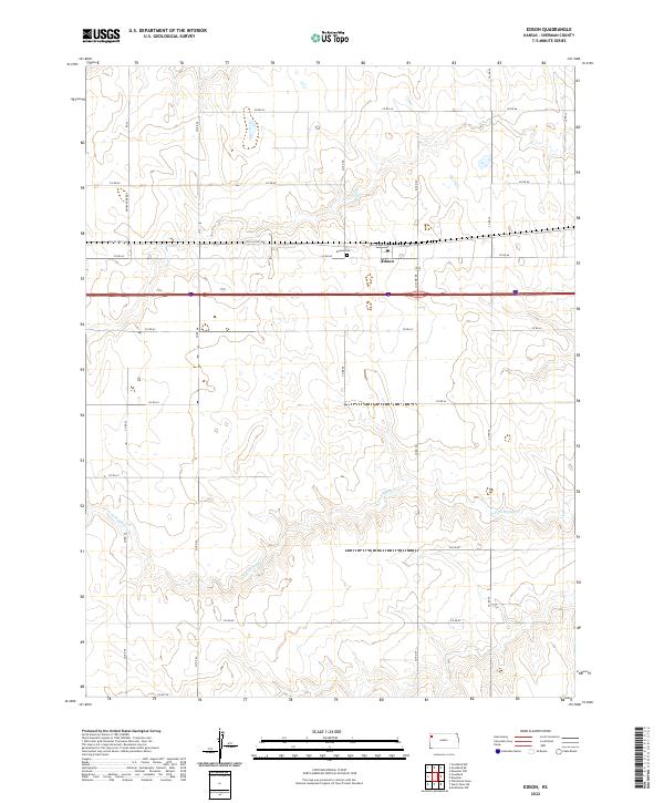 Edson Map US Topo 7.5-minute map for Edson KS – American Map Store