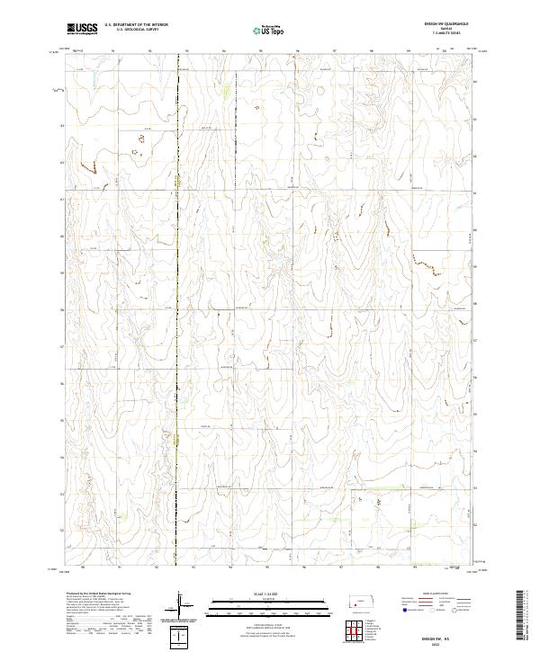 US Topo 7.5-minute map for Ensign SW KS