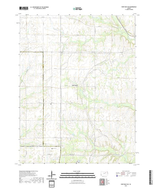 Kansas Fort Riley Building Map US Topo 7.5-minute map for Fort Riley NE KS – American Map Store