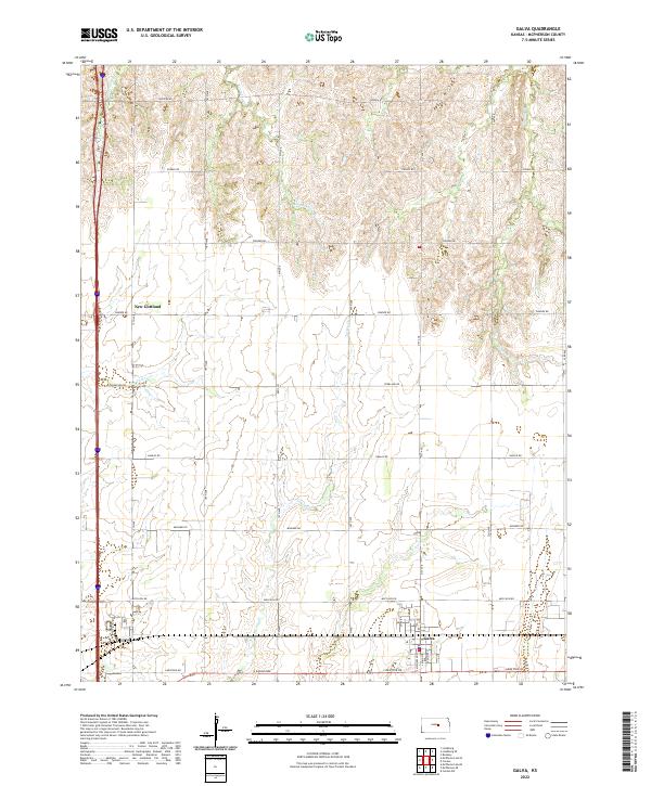 US Topo 7.5-minute map for Galva KS
