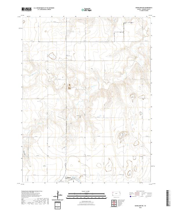 US Topo 7.5-minute map for Goodland NW KS – American Map Store