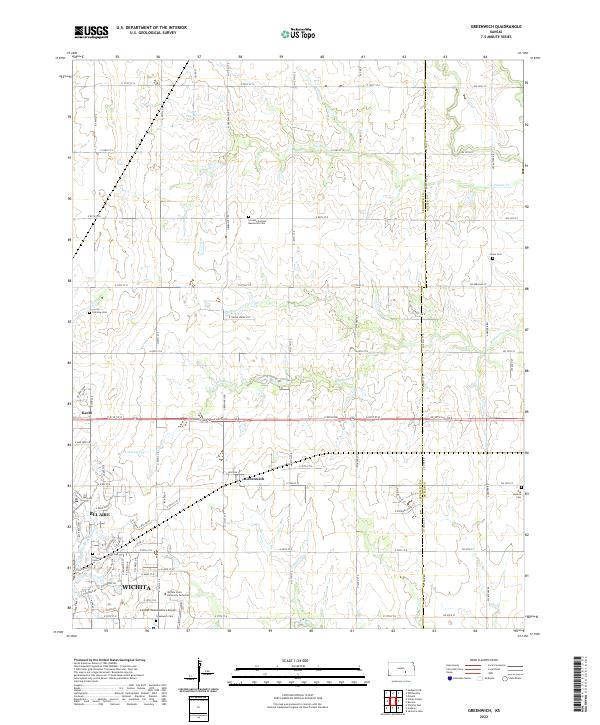 US Topo 7.5-minute map for Greenwich KS