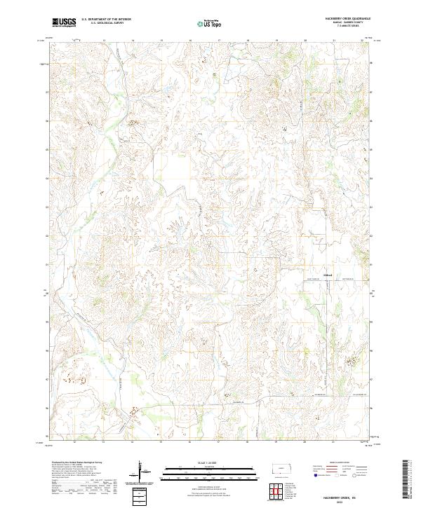 US Topo 7.5-minute map for Hackberry Creek KS