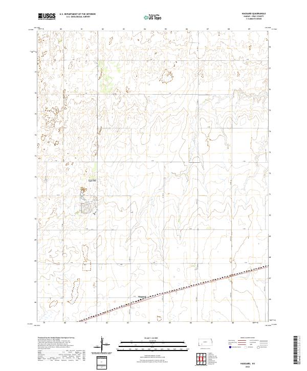 US Topo 7.5-minute map for Haggard KS