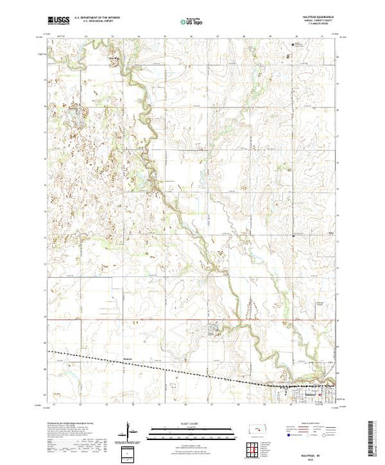 Halstead Map US Topo 7.5-minute map for Halstead KS – American Map Store