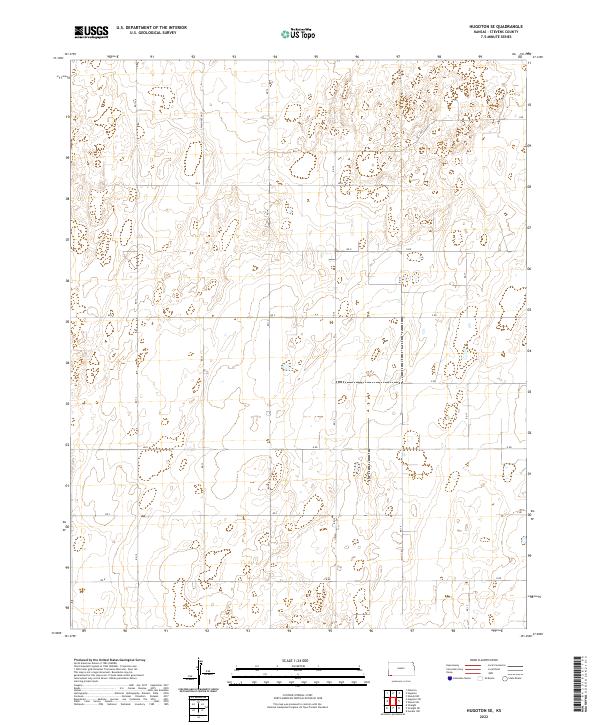 Hugoton Ks Map US Topo 7.5-minute map for Hugoton SE KS – American Map Store