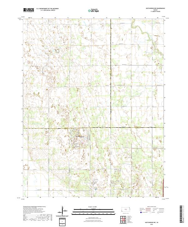 US Topo 7.5-minute map for Hutchinson NW KS
