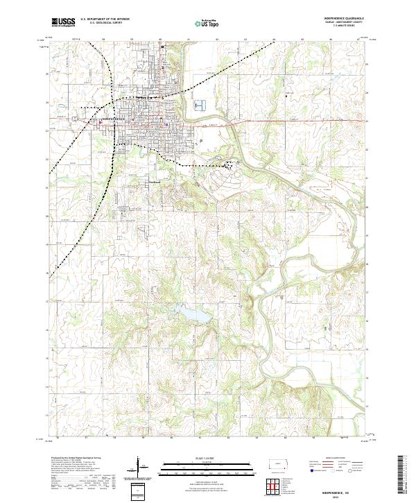 US Topo 7.5-minute map for Independence KS