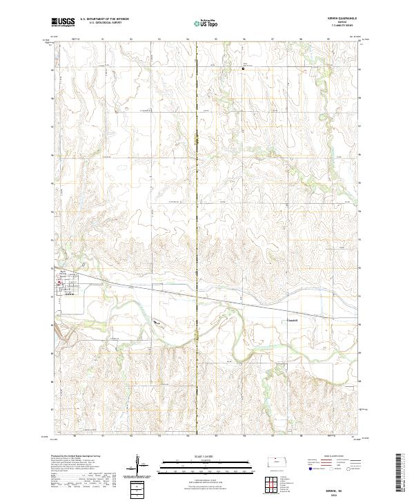US Topo 7.5-minute map for Kirwin KS