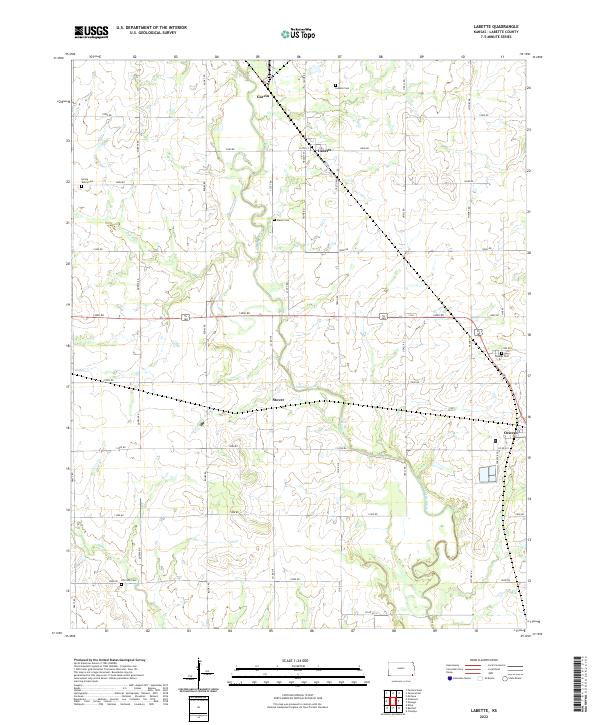 US Topo 7.5-minute map for Labette KS