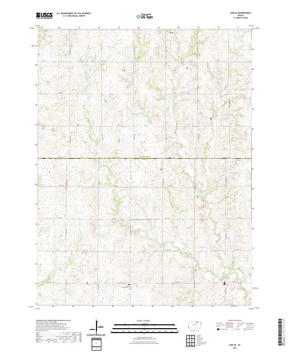 US Topo 7.5-minute map for Linn SE KS