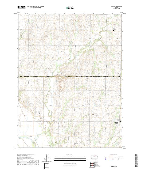 US Topo 7.5-minute map for Linn SW KS