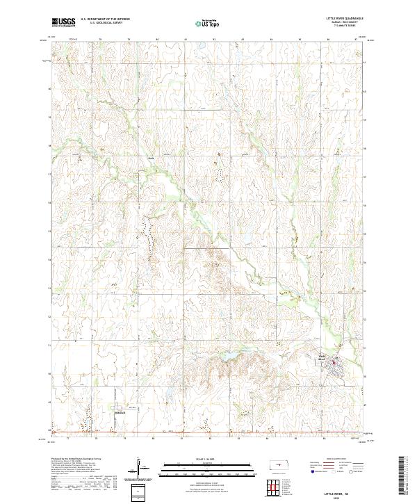 US Topo 7.5-minute map for Little River KS