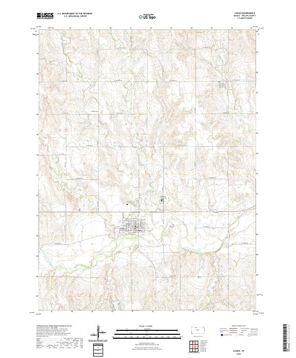US Topo 7.5-minute map for Logan KS