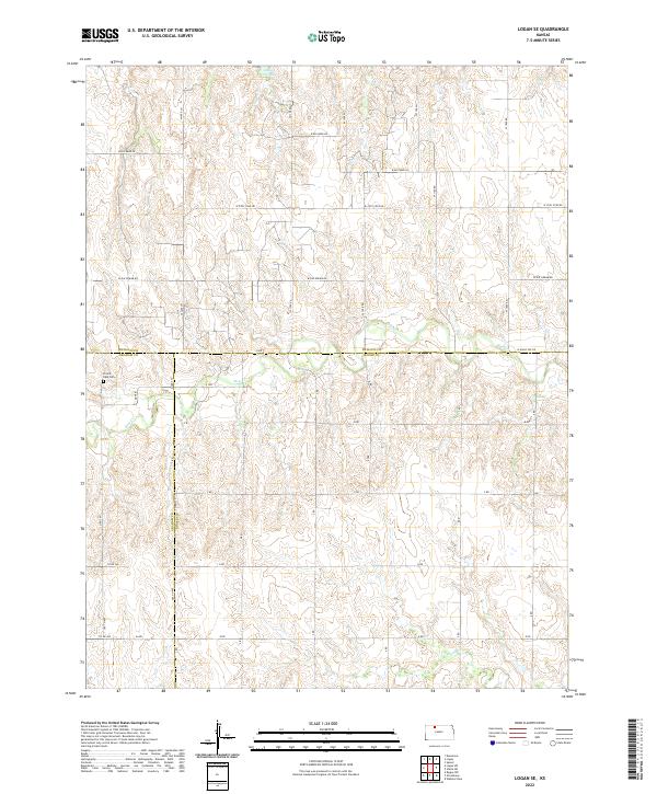 US Topo 7.5-minute map for Logan SE KS