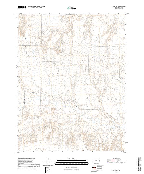 US Topo 7.5-minute map for Lone Butte KS