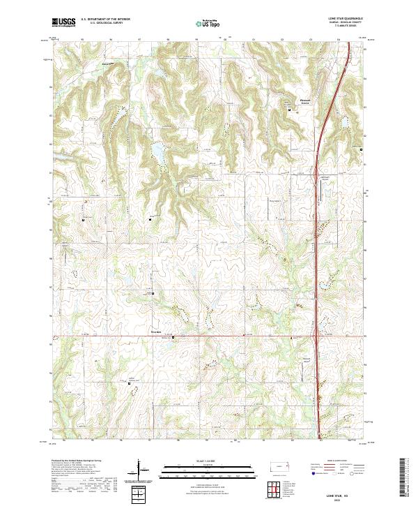 US Topo 7.5-minute map for Lone Star KS
