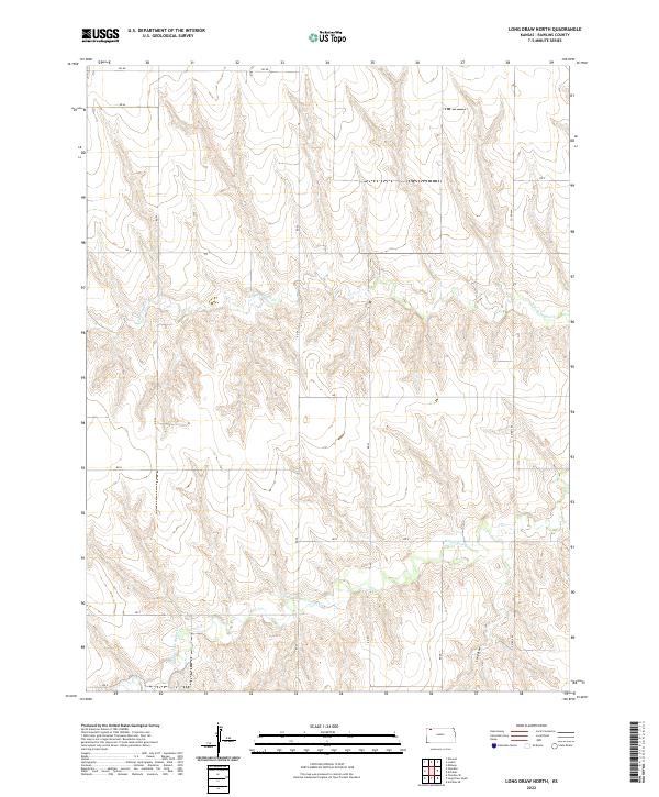 US Topo 7.5-minute map for Long Draw North KS