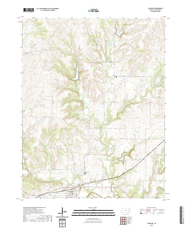 US Topo 7.5-minute map for Longton KS