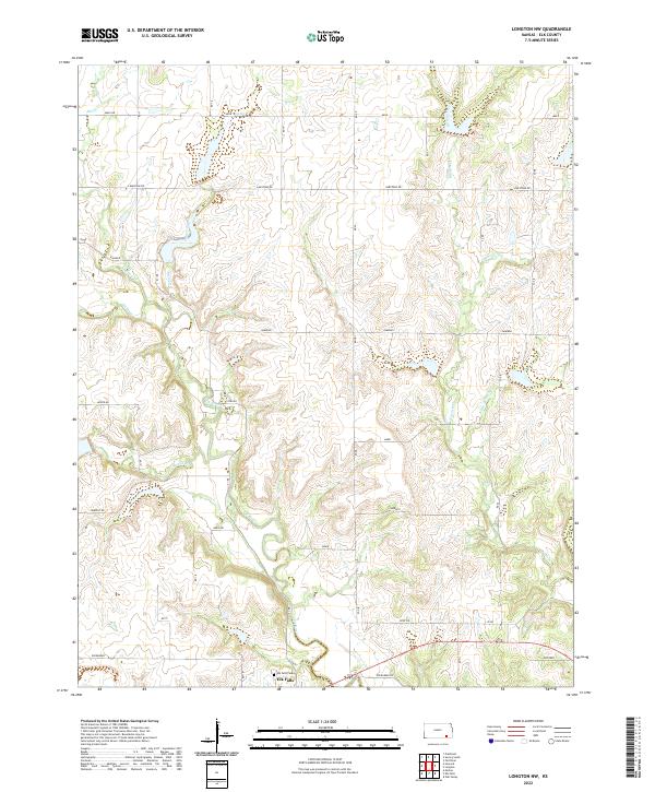 US Topo 7.5-minute map for Longton NW KS