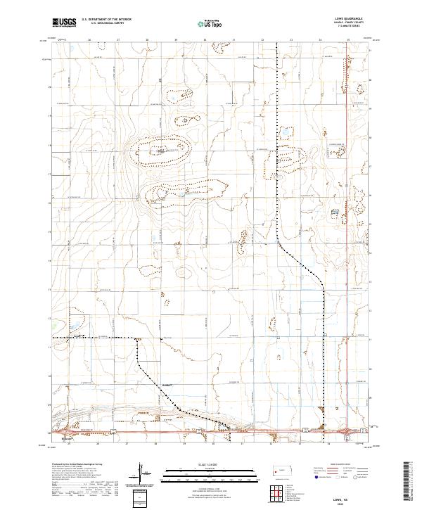 US Topo 7.5-minute map for Lowe KS – American Map Store