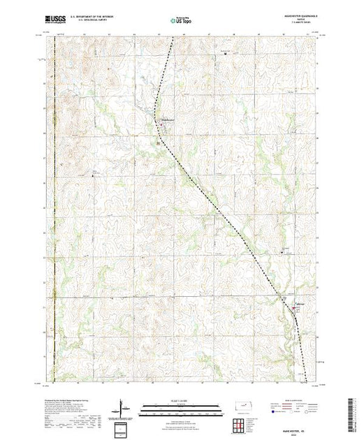 US Topo 7.5-minute map for Manchester KS – American Map Store