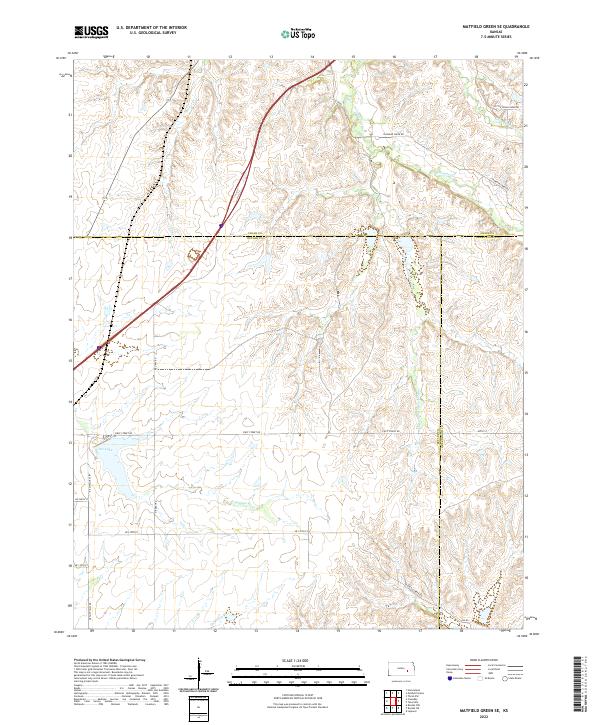 US Topo 7.5-minute map for Matfield Green SE KS