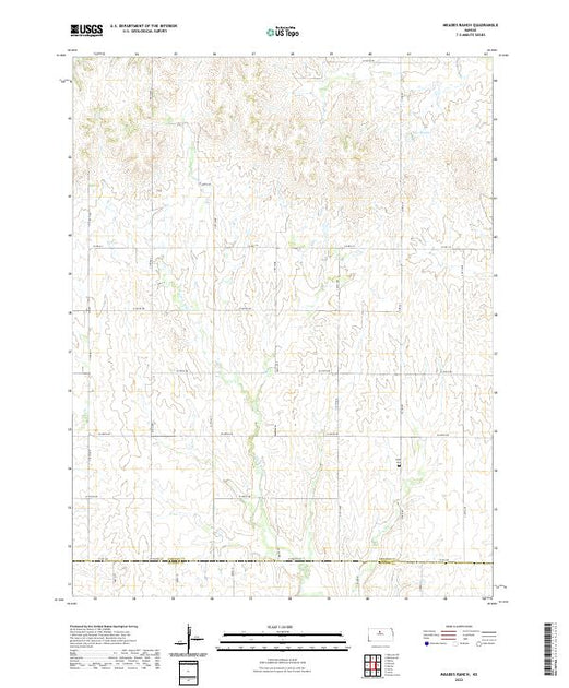 US Topo 7.5-minute map for Meades Ranch KS – American Map Store