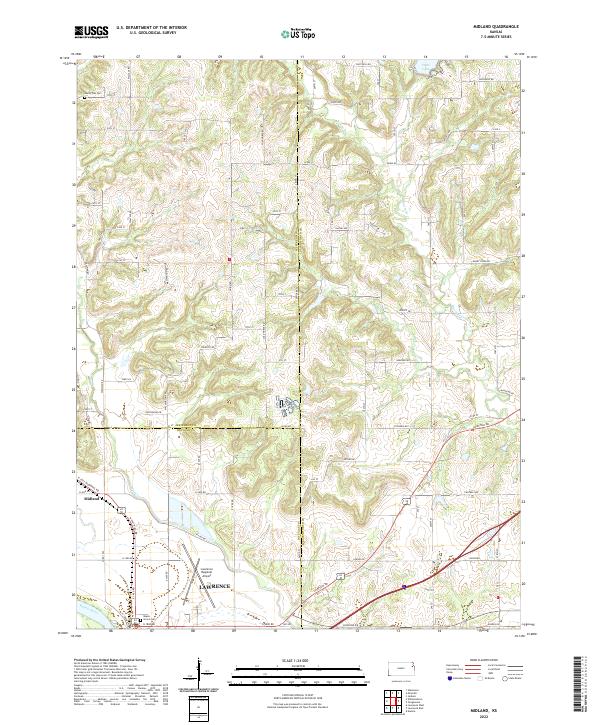 US Topo 7.5-minute map for Midland KS