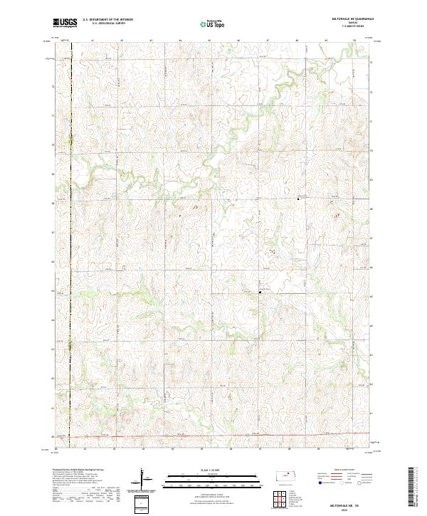 US Topo 7.5-minute map for Miltonvale NE KS