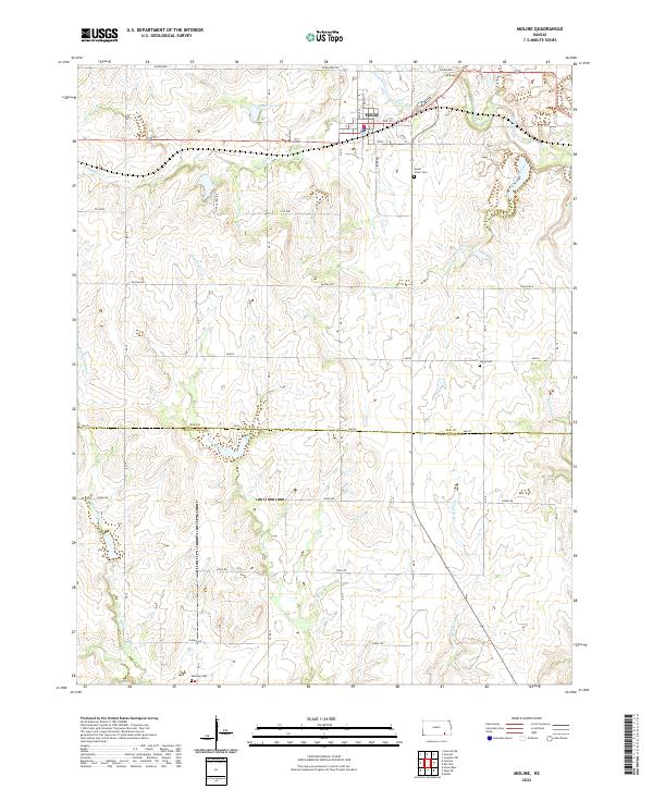 US Topo 7.5-minute map for Moline KS