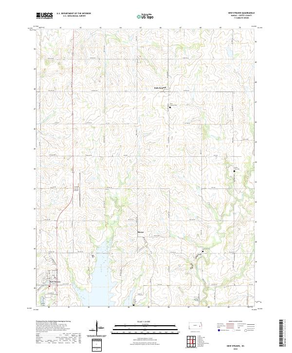 US Topo 7.5-minute map for New Strawn KS
