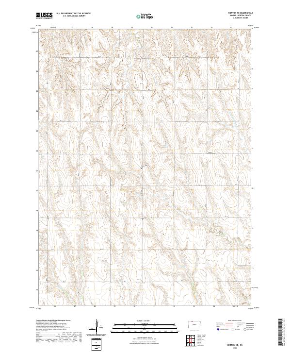 US Topo 7.5-minute map for Norton NE KS