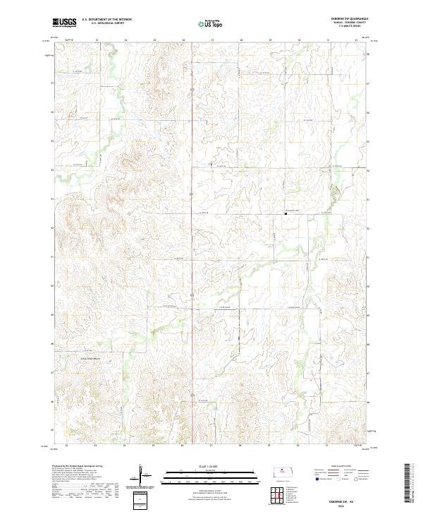 US Topo 7.5-minute map for Osborne SW KS