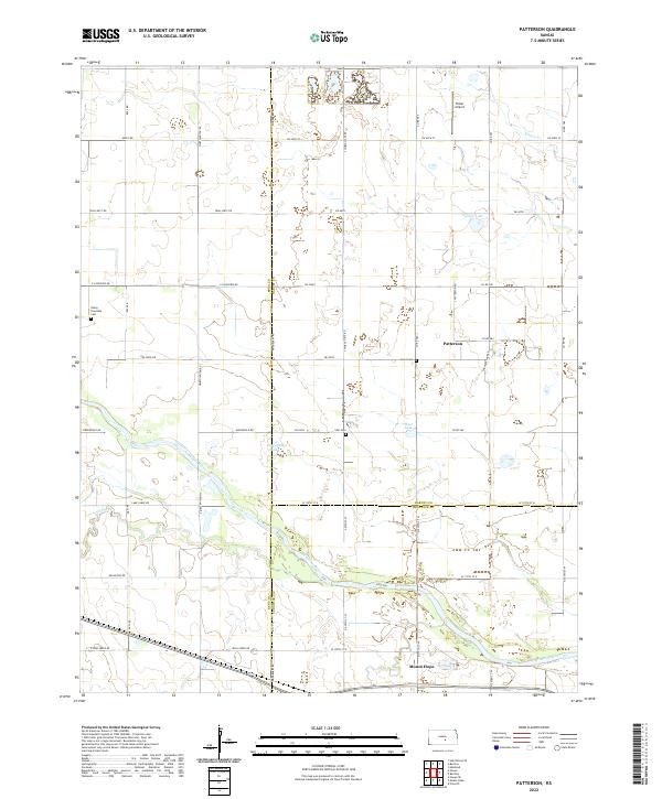 US Topo 7.5-minute map for Patterson KS
