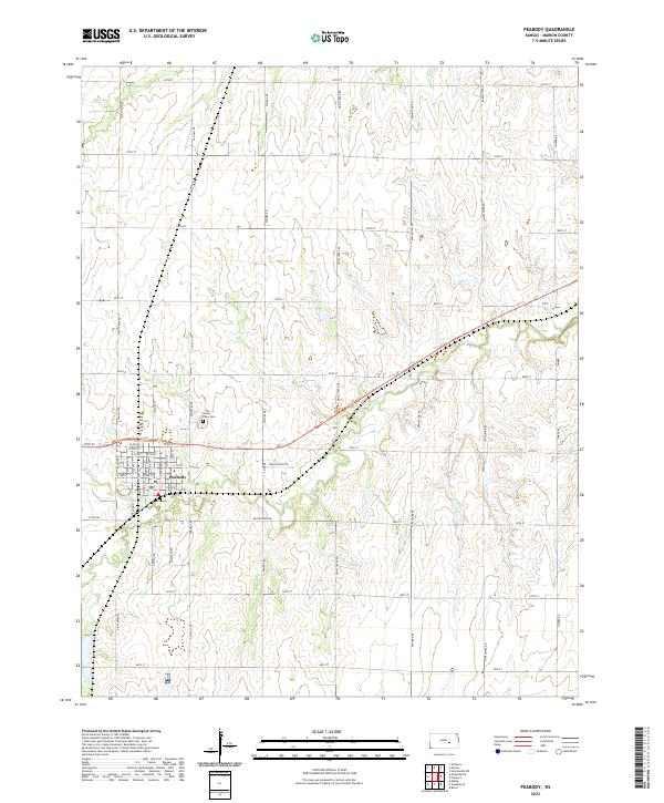 US Topo 7.5-minute map for Peabody KS