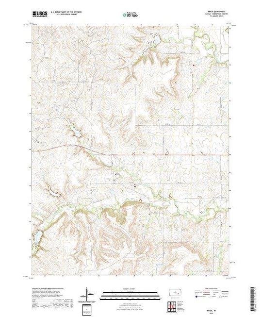 Pierre Reece Maps US Topo 7.5-minute map for Reece KS – American Map Store