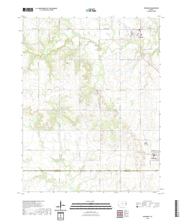 US Topo 7.5-minute map for Richmond KS