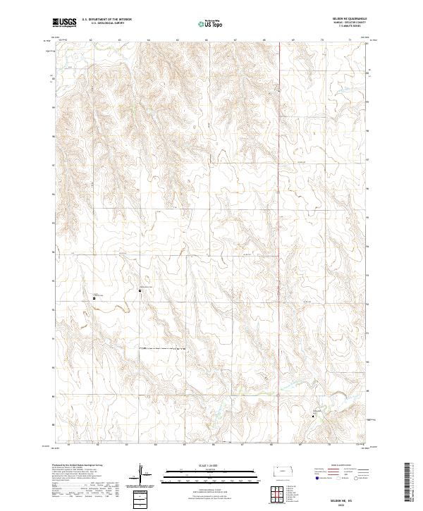 US Topo 7.5-minute map for Selden NE KS