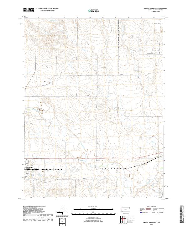 US Topo 7.5-minute map for Sharon Springs East KS