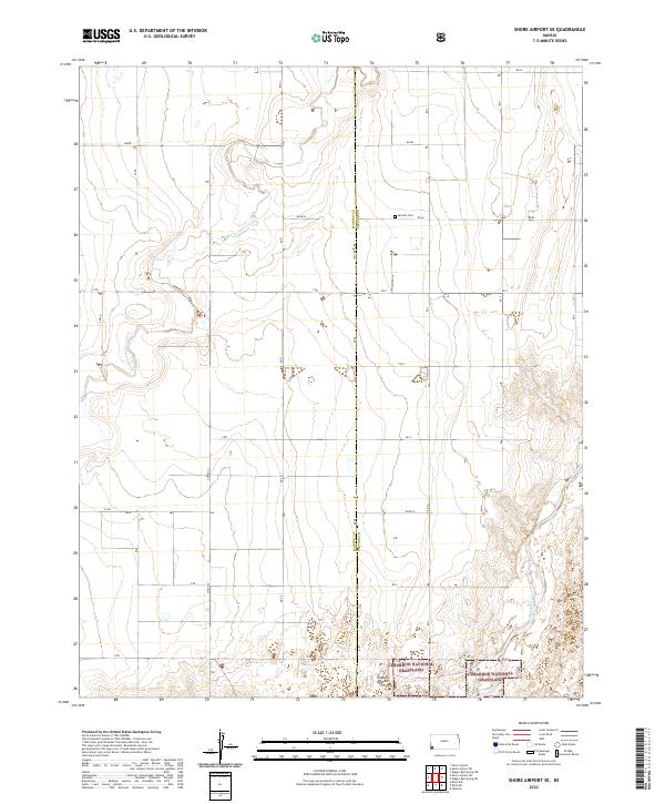 US Topo 7.5-minute map for Shore Airport SE KS